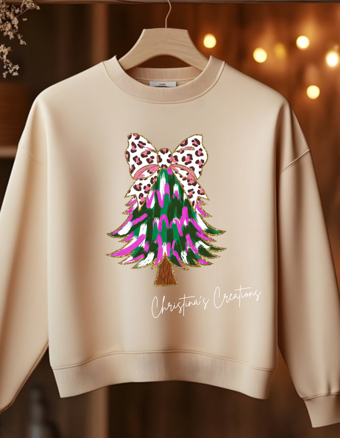 Women’s Pink Christmas Tree Sweater