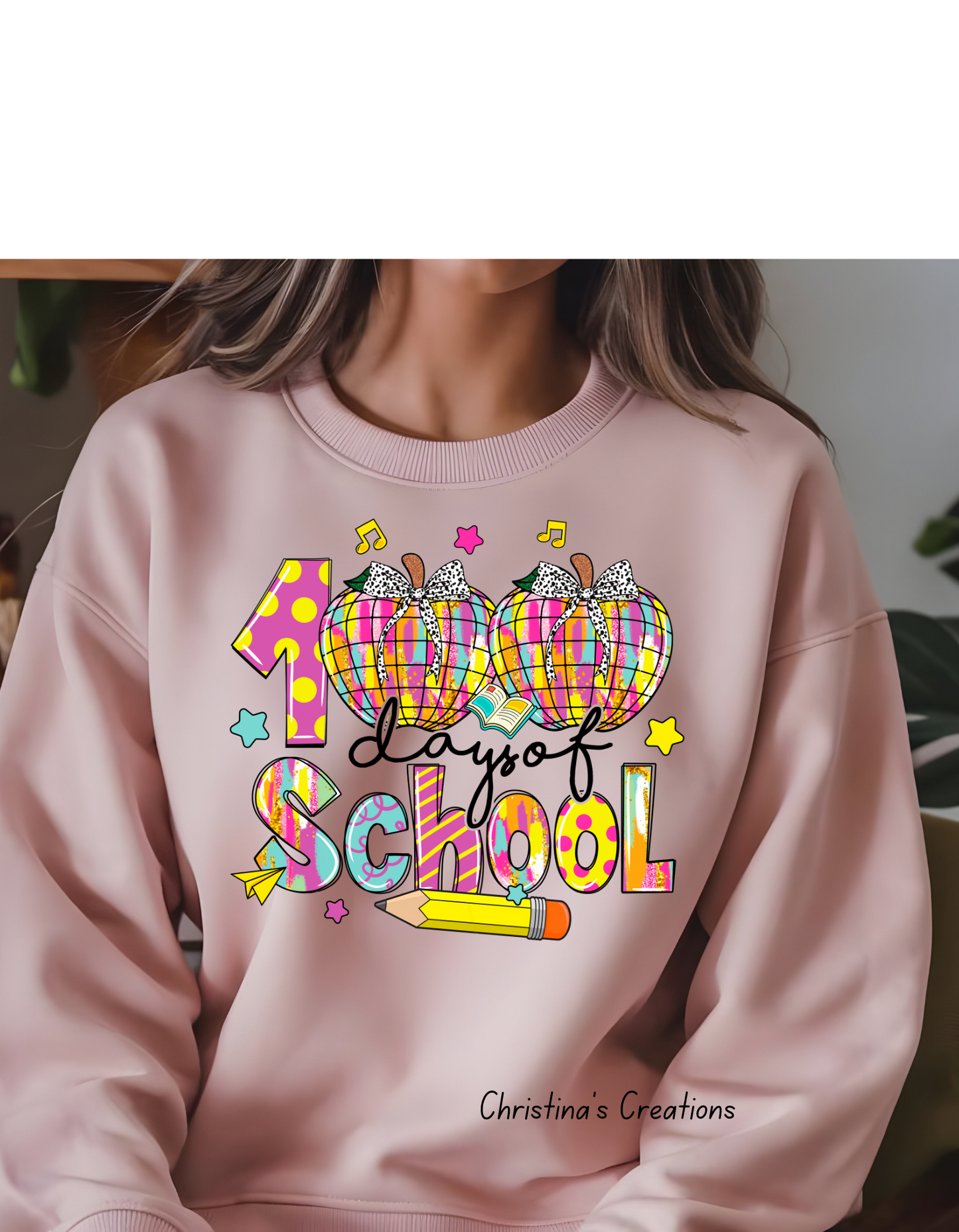 Women's 100 day pink sweater pencil