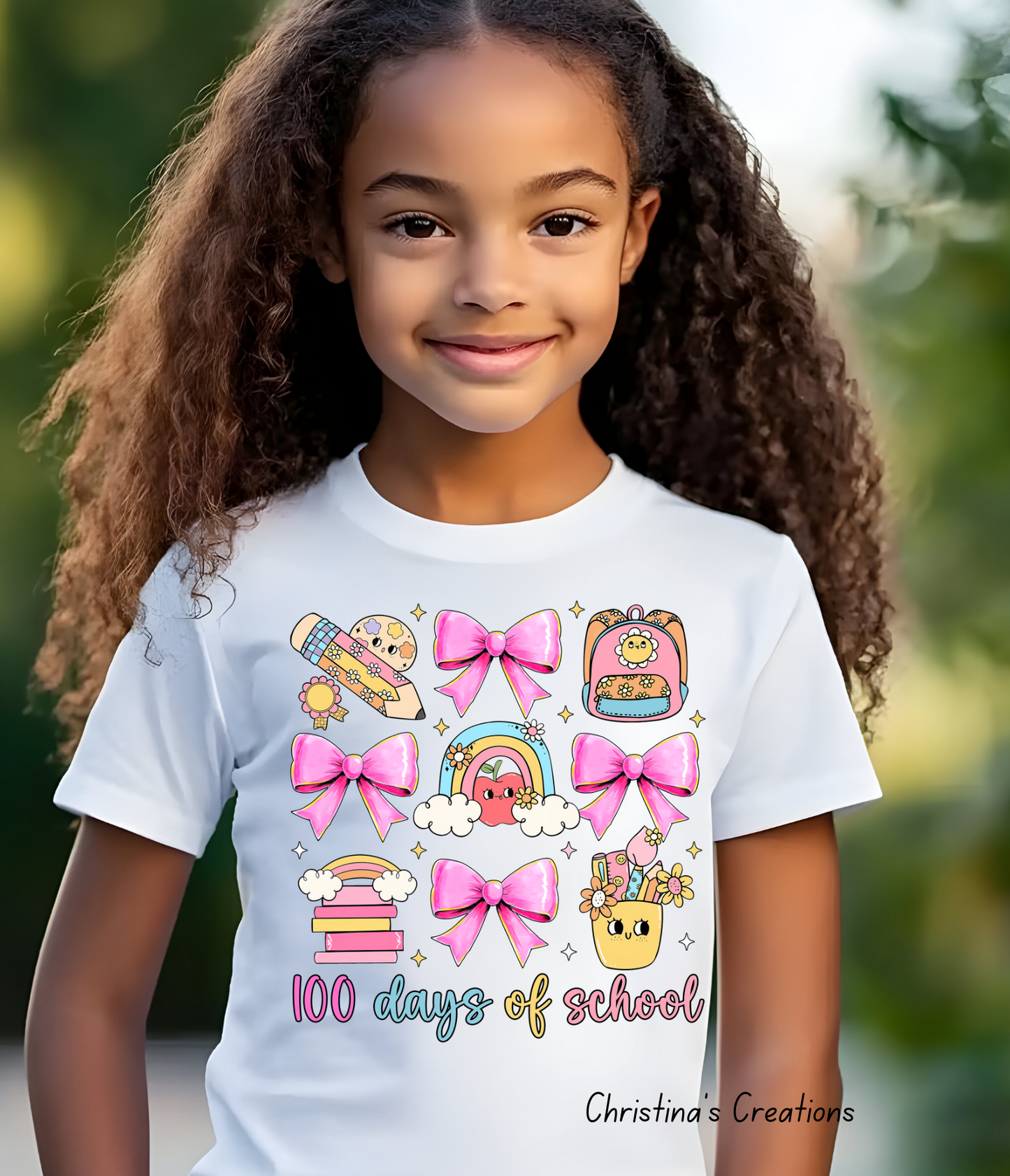 Youth 100 day Bow Tee
