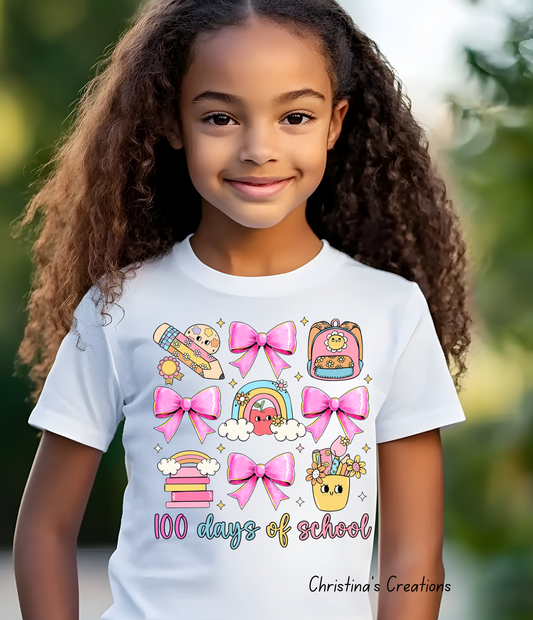 Youth 100 day Bow Tee