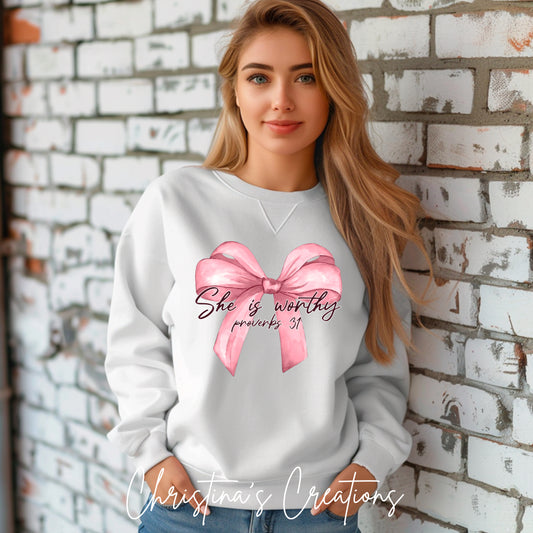 Women’s Pink Bow Sweater